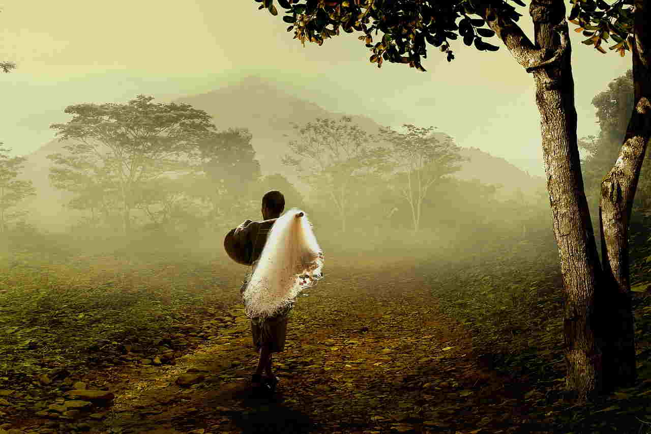 man with tree